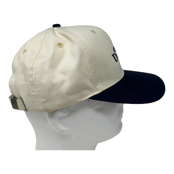 Dubois Hat Cap Strapback Trucker Beige Canvas Blue Adjustable Embroidered Adult - Picture 7 of 16